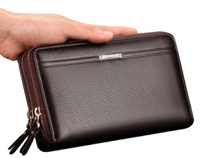 PromotionHaute Qualité Crazy Horse Véritable Rfid ID Fenêtre En Cuir Portefeuilles Coin Poche Mince Hommes Portefeuille - Product Image 1