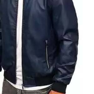 Chaqueta Bomber de cuello levantado de alta calidad para hombre, estilo informal de calle, técnicas teñidas lisas, material ligero para invierno - Product Image 6