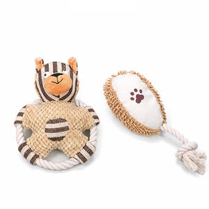 Jouet interactif pour <span class=keywords><strong>chien</strong></span> à mâcher avec corde en coton, jouets en peluche couineurs pour <span class=keywords><strong>chien</strong></span>, ensemble de jouets de traction durables et résistants aux morsures pour animaux de compagnie, OEM - Product Image 4
