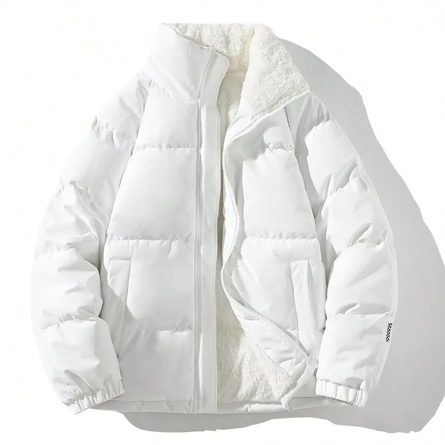 卸売屋外冬暖かいアヒルの羽カスタムロゴナイロンブラックフード付き冬バブルパフ充填フグジャケット