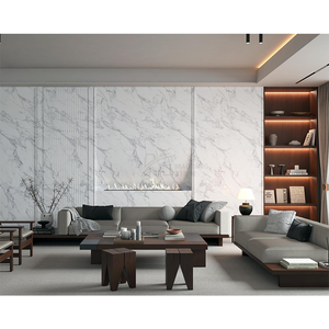 Dalles de pierre frittée blanches grand format, prix de gros usine, parfaites pour les revêtements de sol de villas, comptoirs, escaliers et panneaux muraux - Product Image 2