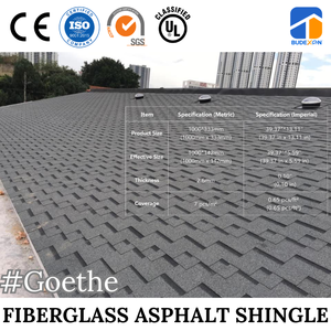 Tejas Asfálticas <span class=keywords><strong>Goethe</strong></span> de Primera Calidad con Estructura de Fibra de Vidrio para Sistemas de Techado Residencial Modernos - Product Image 6