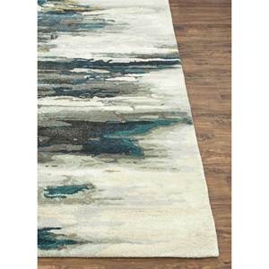 พรมขนสัตว์ผสมวิสโคสทำมือสีเทาดำ รุ่น Taq-4305 รูปทรงสี่เหลี่ยมผืนผ้าขนาดใหญ่ สำหรับห้องนอน ทางเดิน หนา 10 มม. ลายแบบนามธรรม สำหรับวัยรุ่น - Product Image 4