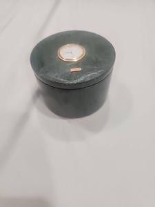 <b>Green</b> Marble <b>Coasters</b> Set Of Four With Clock Style Holder Vintage Home Decor - Product Image 6