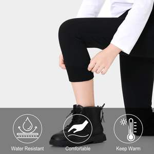 กางเกงขี่ม้าสำหรับเด็กกางเกงขี่ม้ามีกระเป๋าผ้าฟลีซซับในฤดูหนาว - Product Image 4