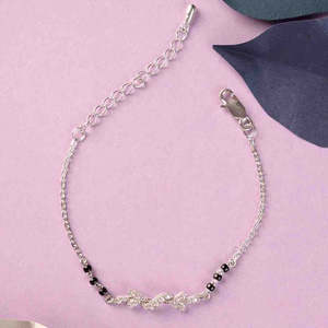 Compre Pulseras Mangalsutra de Plata Pura con Cuentas Finas, Regalo para Esposas - Product Image 2
