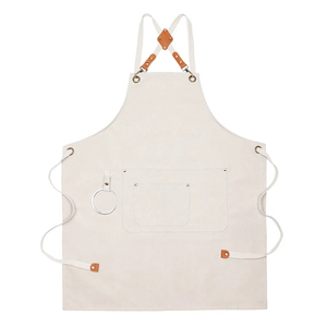 Heavy Duty Café Barista Chef Restaurant Hommes En Cuir Jardin BBQ Griller Denim Barber Toile Tabliers De Travail avec Poches À Outils - Product Image 3
