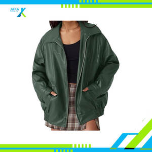 Chaqueta Oversize de Cuero Sintético para Mujer, Estilo Motociclista, Abrigo Formal de Otoño con Cierre de Cremallera y Ajuste Relajado, Ecológica y Gruesa - Product Image 5