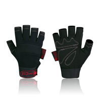 Gants tactiques Gants de sport tactiques en cuir synthétique noir sans doigts avec paume et coutures durables