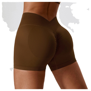 Shorts de Yoga de Cintura Alta sin Costuras para Mujer, con Logotipo Personalizado, para Fitness, Entrenamiento, Nvgtn, 87% Nailon, 13% Elastano - Product Image 4