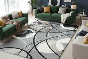 Vente chaude Moderne Grand Salon Abstrait Tapis Tufté À La Main De Luxe Lavable Tapis Laine Matériel pour Un Usage Domestique - Product Image 2