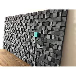 INCROYABLE DÉCOR MURAL EN MOSAÏQUE EN BOIS NOIR - Product Image 2
