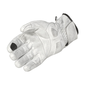 Gants de course en cuir véritable de qualité supérieure Gants de moto en cuir véritable vieilli multicolore avec panneaux cirés blancs - Product Image 2