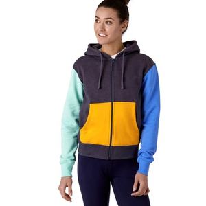 Nuevo estilo casual zip up hoodies moda personalizada personalidad multicolor HOODIE para mujer - Product Image 2