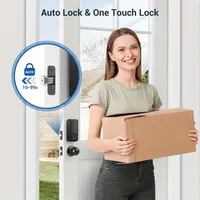 Serrure de porte intelligente sans clé, déverrouillage électronique par empreinte digitale, mot de passe biométrique, pour porte en bois, maison, hôtel, bureau, serrure personnalisable