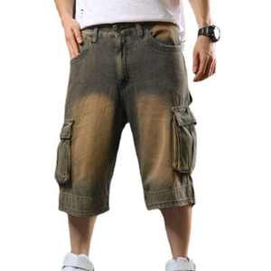Pantalones cortos cargo de mezclilla streetwear ajuste verano estilo pantalones cortos para hombre precio al por mayor directo de fábrica tamaño personalizado disponible - Product Image 6