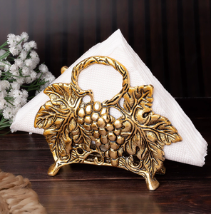 ที่ใส่กระดาษทิชชู่ทองเหลืองเป็นมิตรต่อสิ่งแวดล้อมพร้อมที่จับดีไซน์ดอกไม้ - Product Image 6