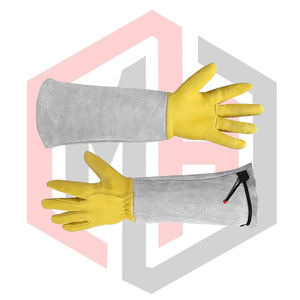 Long Leather Welding Gardening <b>Gloves</b> <b>Men</b> Women Safety Work <b>Waterproof</b> Tear-Resistant Breathable Silicone-Free Powder-Free - Product Image 6