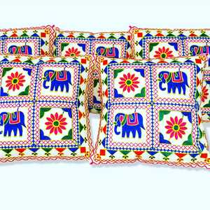 ปลอกหมอนอิงลายแมนดาลาทำด้วยมือสไตล์อินเดียทำด้วยมือปักด้วยผ้าขนสัตว์พิมพ์ลายสไตล์ฝ้ายสำหรับการใช้ชีวิตในโรงแรมอุซเบกิสถาน - Product Image 6