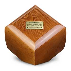 Urne en bois moderne pour cendres Urne de crémation unique pour adulte Belle naturelle pour la maison ou l'inhumation Urne en bois massif pour cendres - Product Image 3