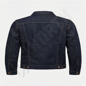 Veste en jean oversize pour homme, manteau décontracté en coton matelassé à boutons, vêtements d'extérieur pour femme, logo sur le devant, position supérieure - Product Image 2