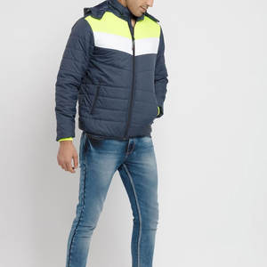 Chaqueta de Invierno para Hombre, Nueva, de Alta Calidad, Hecha a Medida, de Lona, con Burbujas, Cuello Alto, Logotipo Frontal, Ligera, con Cremallera - Product Image 4