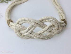 Nautical Carrick Knot Curtain <b>Tiebacks</b>, Rustic Knot Draperies, Cotton Rope Curtain Holders, Classic Minimalist Curtain Holdbacks - Product Image 2