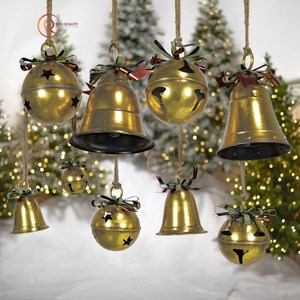 Impresionantes campanas de Metal hechas a mano, campanas colgantes de Navidad de la mejor calidad en estilo Vintage, suministros de decoración para restaurante y hogar - Product Image 1