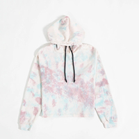 Sudadera con Capucha Unisex, Transpirable, con Estampado Puff, Top Corto, Algodón Liso, Felpa Francesa, Color Marrón, para Adultos, Directo de Fábrica
