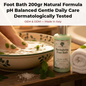 200g Bain de pieds naturel équilibré en pH, soin quotidien doux, testé dermatologiquement, marque privée OEM, Italie, RedMoringa pour la relaxation - Product Image 2