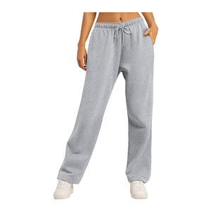 Jogger de survêtement pour femmes à taille haute personnalisé OEM Trendy Casual Winter Wear Soft Cotton Flat Front Pockets avec taille élastique - Product Image 2