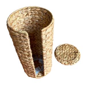 ISLA Handwoven WaterHyacinth Freestand MultiRoll <b>Toilet</b> Paper <b>Holder</b> with Lid Wicker Bathroom Tissue <b>Roll</b> Storage for Home Hotel - Product Image 4