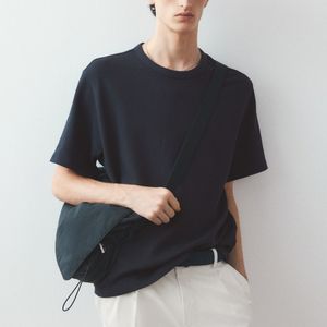 Camiseta Anti-pilling para Hombre Algodón de Gran Tamaño Unisex Manga Corta Cuello Redondo Suelto Básico Sólido Atlético - Product Image 6