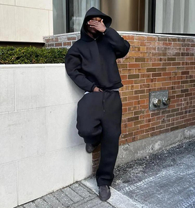 Unisex Vintage Pullover Track Suit Customized Plain Hoodie and Gym Jogging <b>Pants</b> Set Eco-friendly Wholesale for Winter Season - Product Image 3