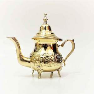 Brass <b>Tea</b> <b>Kettle</b> 500 ml Handcrafted with Detailed Engravings Luxury Traditional Home Office Table Decor - Product Image 3