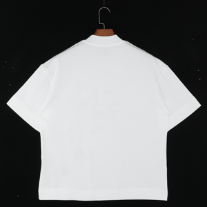 O-Neck Short Sleeve Cotton <b>T</b>-<b>Shirt</b> With <b>Skiing</b> Character Print Men's Casual Regular Fit Knitted Breathable White Top - Product Image 2