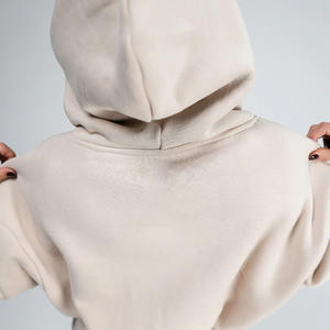 เสื้อฮู้ดแขนยาวผ้าฝ้าย100% โอเวอร์ไซส์ของผู้หญิงขายดีดีไซน์ตามสั่ง - Product Image 4