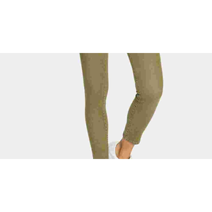 Jeans Cigarette Elasticizzati Verdi da Donna Sanctuary Taglia XL Traspiranti Stile High Street Vestibilità Skinny Svasata con Decorazione a Bottoni - Product Image 3