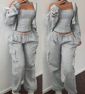 Custom Jogging <b>Jogger</b> Suits for Women Sweatpants and Hoodie Set Tracksuit Women 3 Piece Pants Jogging <b>Jogger</b> Set Women - Product Image 6