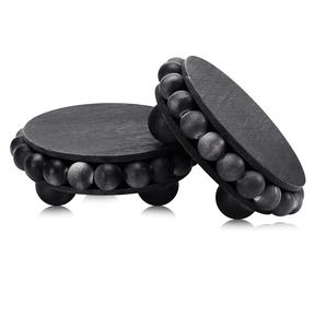 Support à bijoux carré en bois de manguier noir écologique de qualité, fait à la main, piédestal pour lunettes de soleil, jouets, présentoir pour la maison, poli - Product Image 1