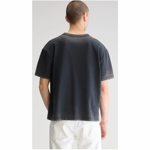 เสื้อยืดผ้าฝ้ายแขนสั้นของผู้ชายเสื้อ100% ซักด้วยกรดออกแบบโลโก้ได้ตามต้องการ - Product Image 2