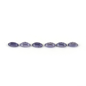 Pierres précieuses naturelles Iolite bleue 6x4mm, taille ovale, facettées, pierres brutes certifiées par un tiers, vente en gros Gopika Exports pour la bijouterie - Product Image 2