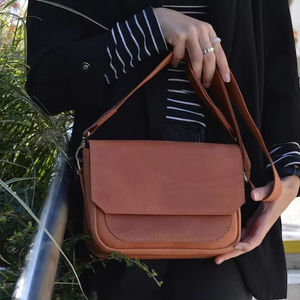 Women's Vintage Style LCBB-0199 Single Shoulder Crossbody Bag Long and Short <b>Strap</b> Multi-Layer Capacity for Business - Product Image 1