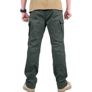 Elegantes pantalones tácticos para exteriores con cremallera de LICRA y pantalones de trail duraderos resistentes al desgaste y antiarrugas con múltiples bolsillos - Product Image 3