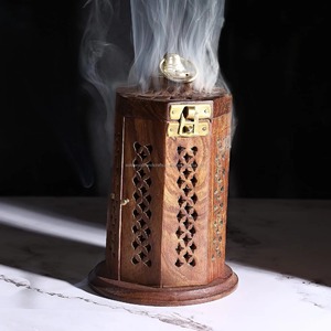 Quemador de Incienso de Madera Hecho a Mano de Alta Calidad, Diseño Elegante y Ecológico, Porta Incienso, Incienso Indio, Decoración para el Hogar y Hoteles - Product Image 1