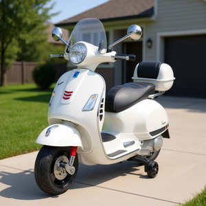 ESPIDKO Scooter électrique blanc 102 cm, Vespa Gts 12V 4.5 Ah Lithium, jouets et accessoires pour enfants 42912 - Product Image 3