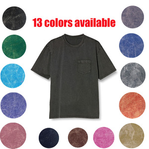 Ropa Vintage de alta calidad con bolsillos, camiseta de calidad de algodón pesado, camisetas con hombros caídos para hombre, camiseta para hombre - Product Image 6