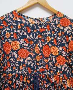 Nouvelle arrivée Robe longue élégante pour femme à imprimé vintage Robe d'été pour femme Robes décontractées pour femme au meilleur prix - Product Image 4