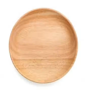 Assiettes à dîner décoratives en bois massif traditionnelles artisanales en bois plaqué bio par glowin fashion - Product Image 3