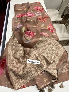 Showstopper Rich Look Saree Pour Les Amoureux De La Mode Dernier Saree Traditionnel Exclusif Imprimé Fantaisie Fête Festival Porter Des Vêtements De Mariée - Product Image 2